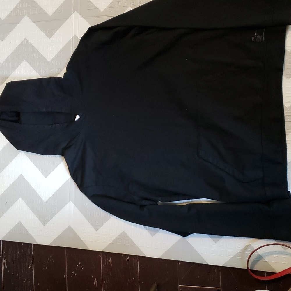 onia  black Garment dye terry Pull over Hoodie.  100% cotton NWT size Large